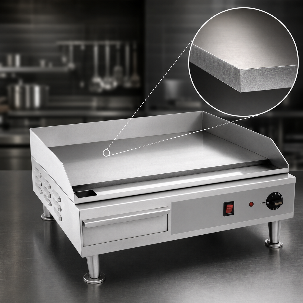 1/2-Inch Polished Steel Cooking Surface