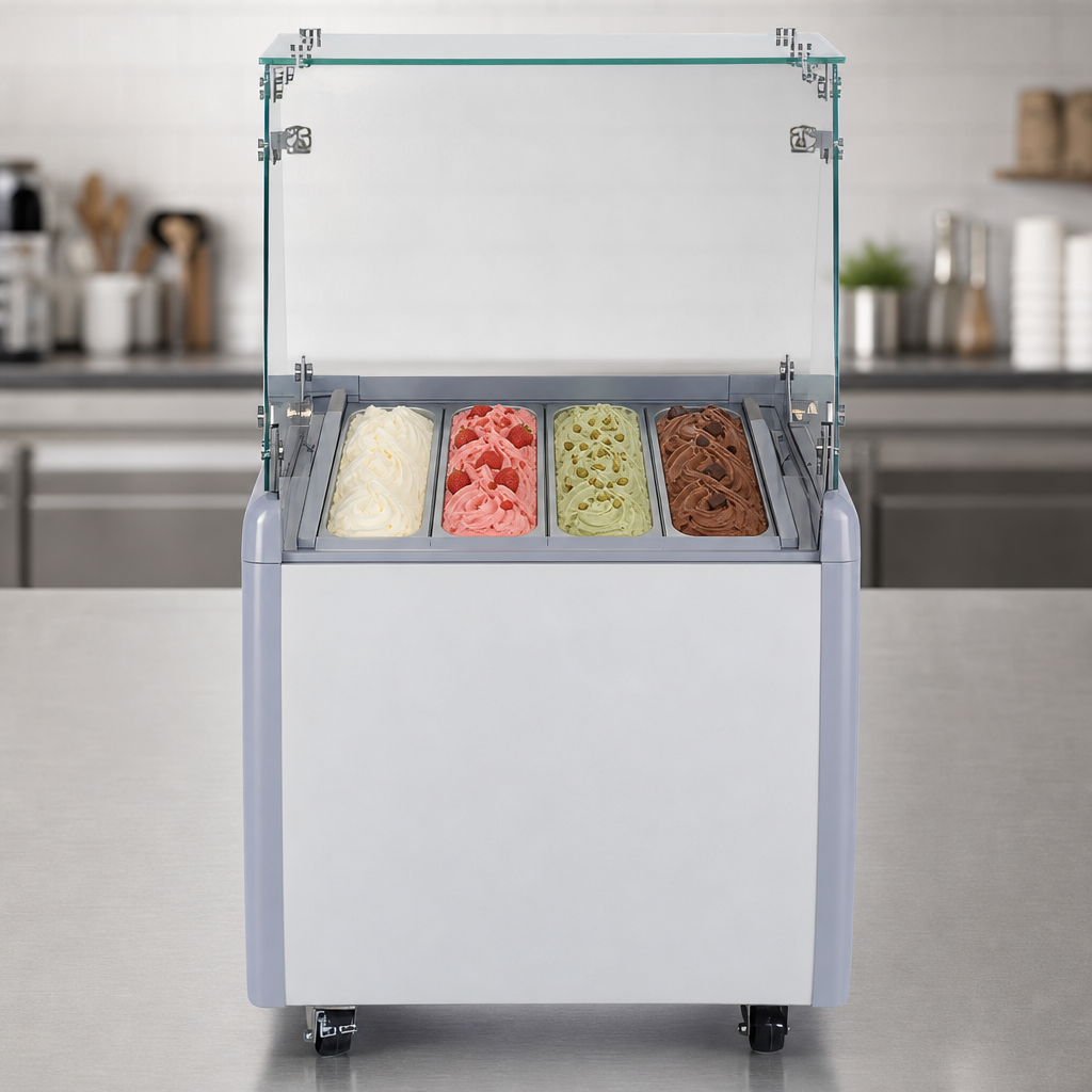 Four-Pan Gelato Capacity