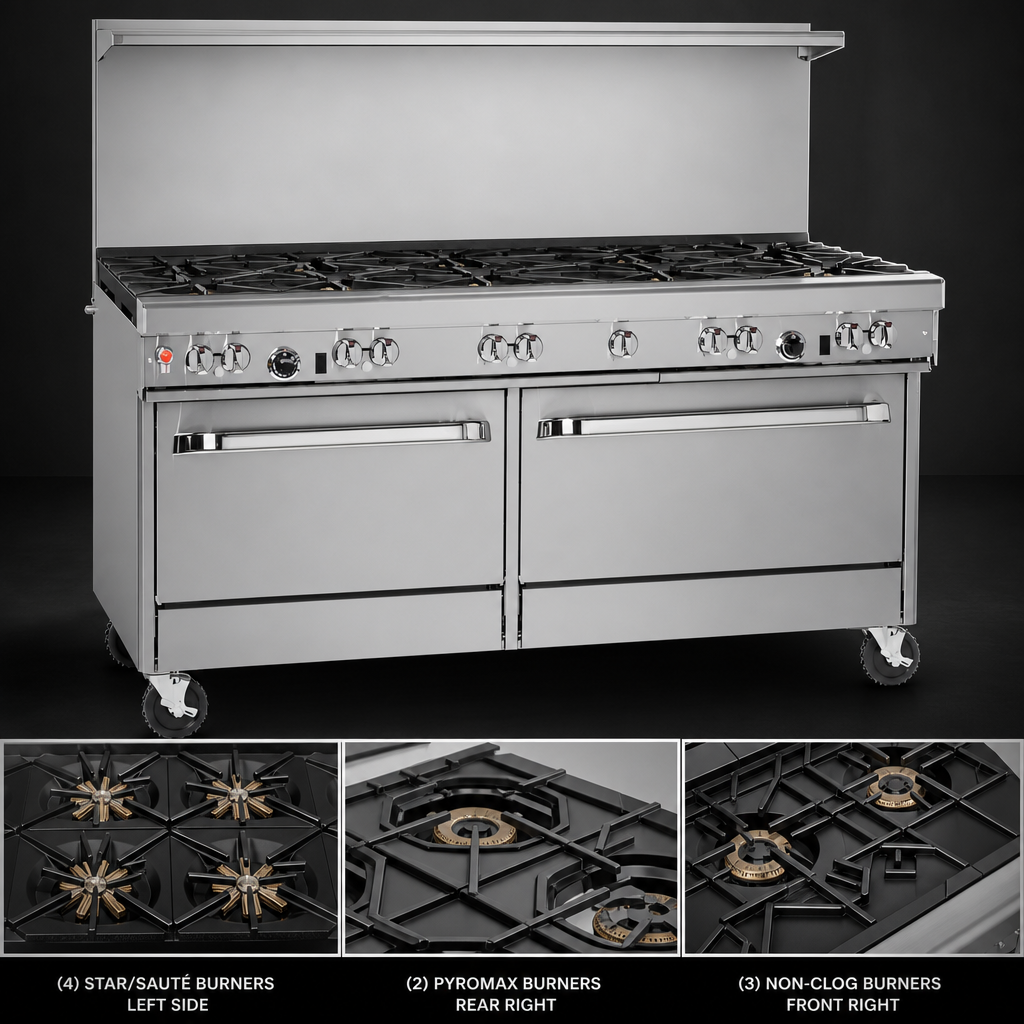 Nine-Burner Cooktop