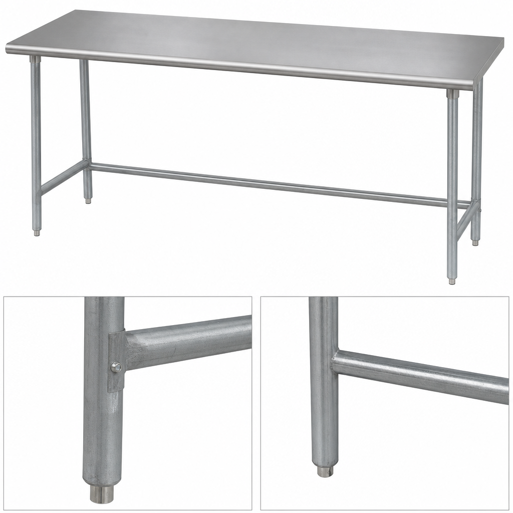 Galvanized Legs With Crossrails