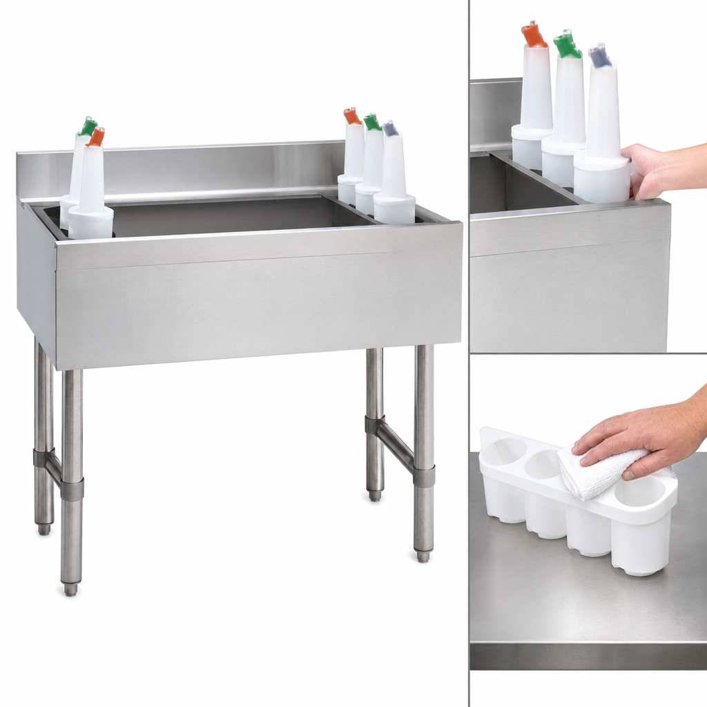 Two Removable Plastic Bottle Racks
