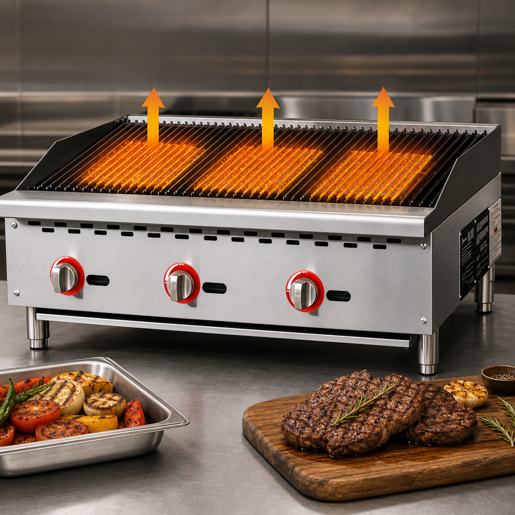 Three Stainless Steel Burners