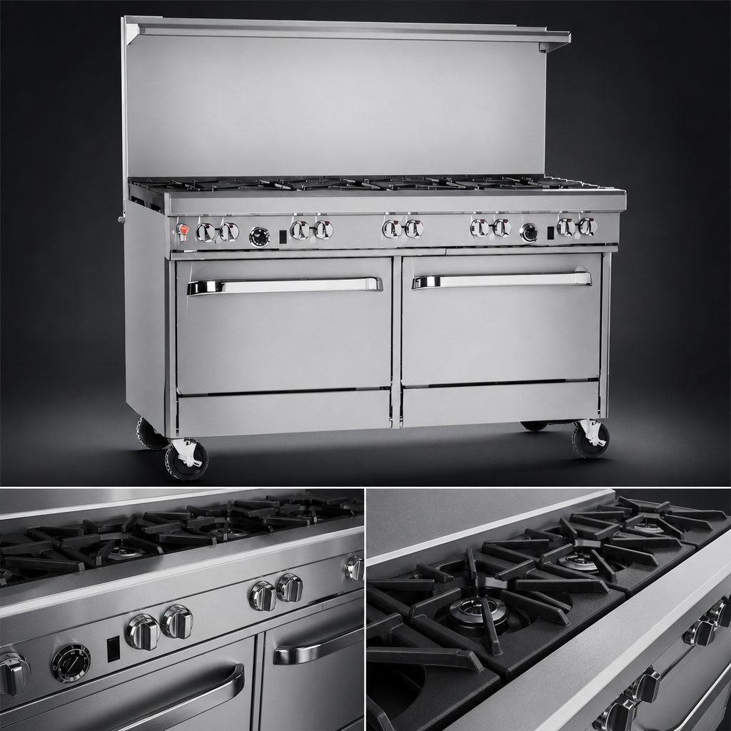 Four Non-Clog Open Burners