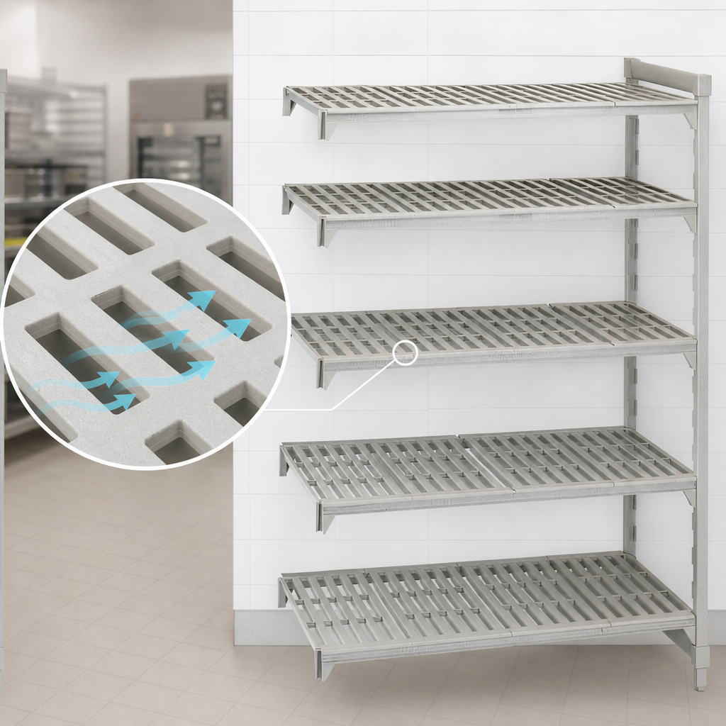 Antimicrobial Vented Shelf Plates