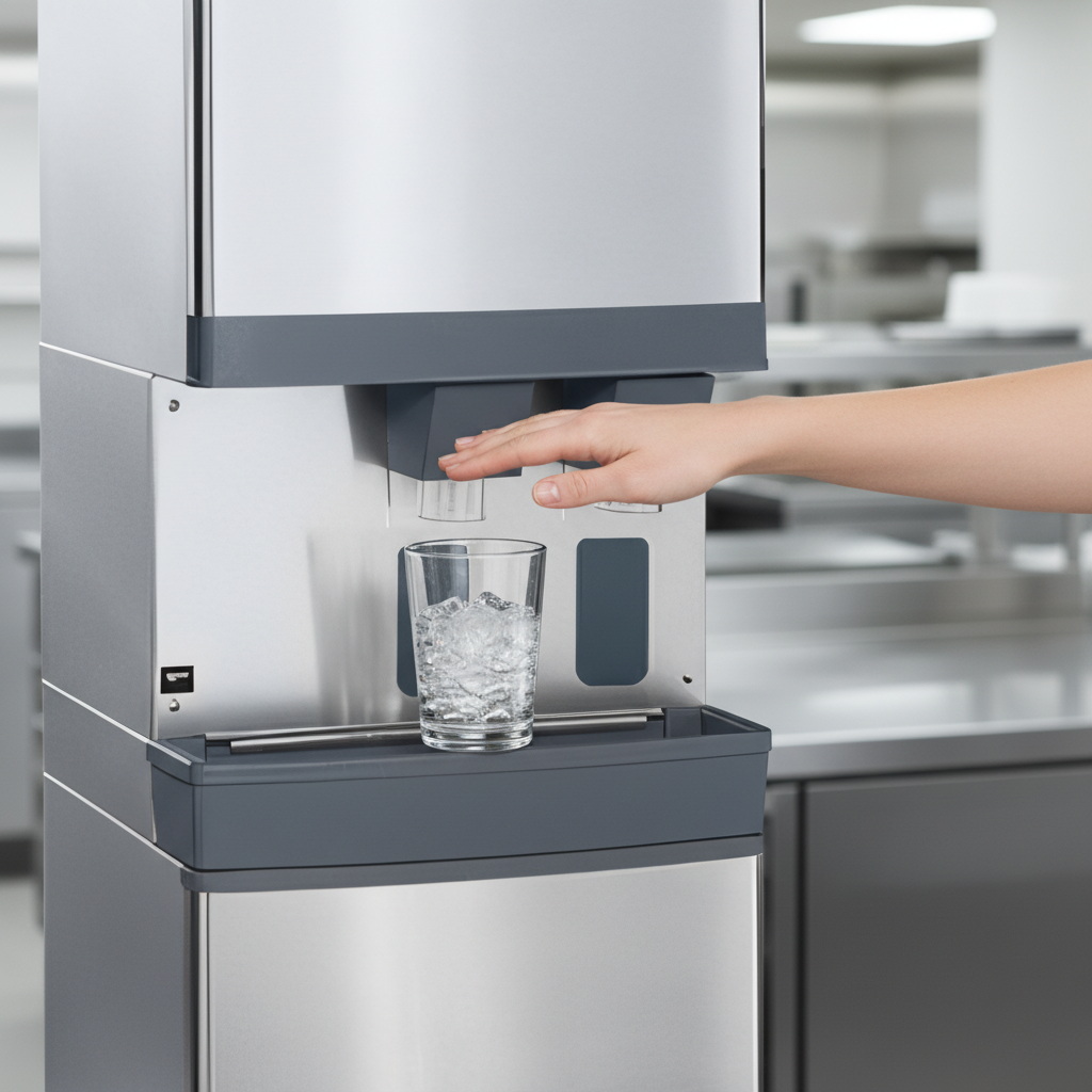 Experience hygienic, touch-free ice and water dispensing with the SensorSAFE™ technology of the Symphony Plus dispenser.