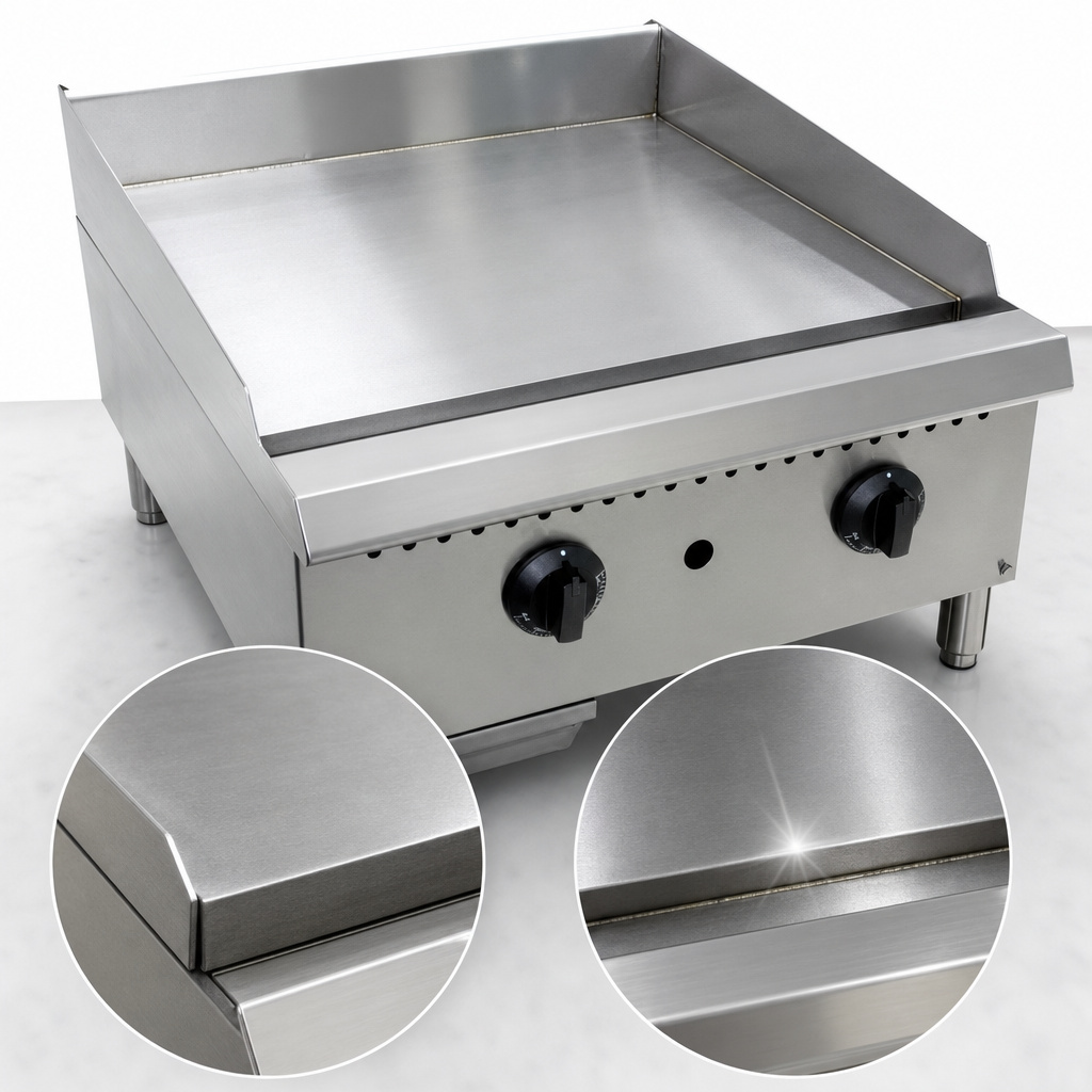 High-Polish Steel Griddle Plate