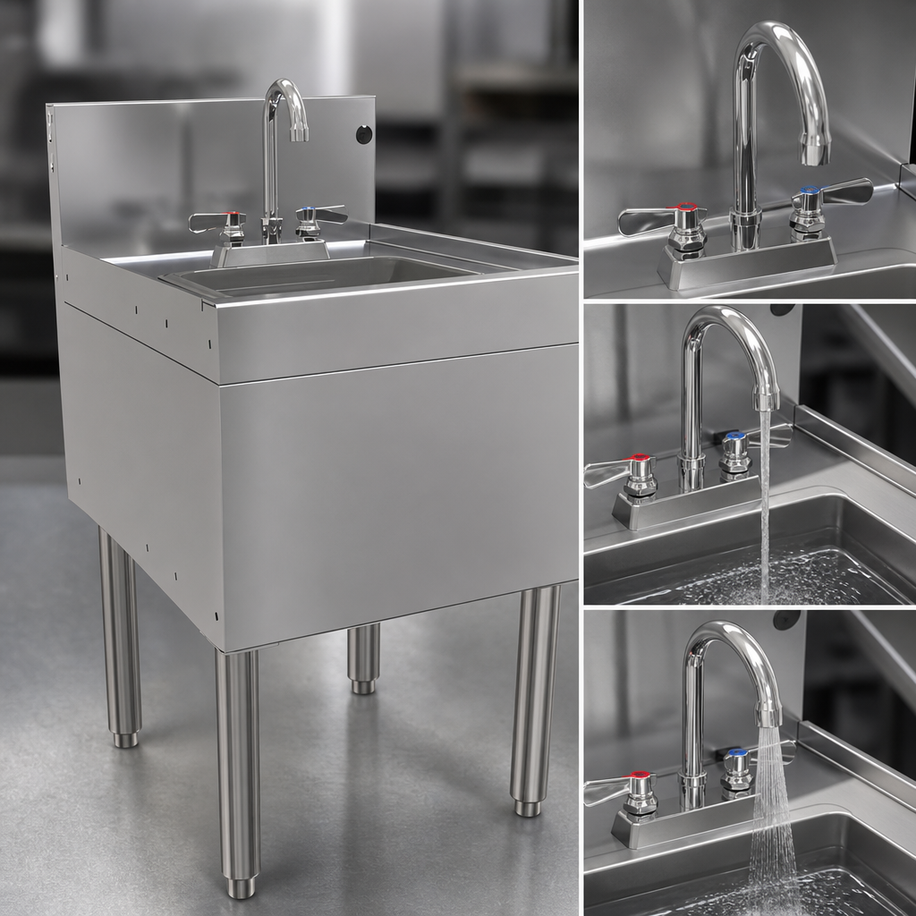 Included Deck-Mount Gooseneck Faucet