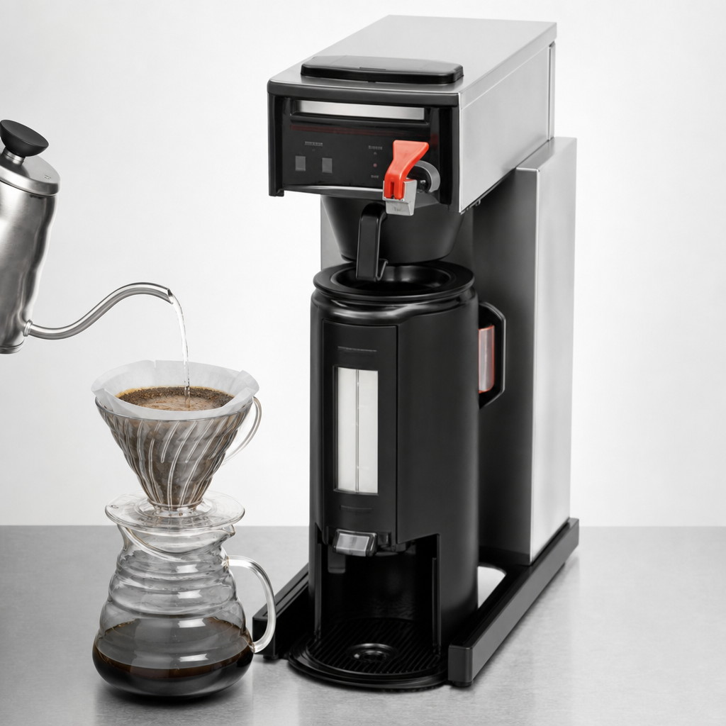 Built-In Pour-Over Feature