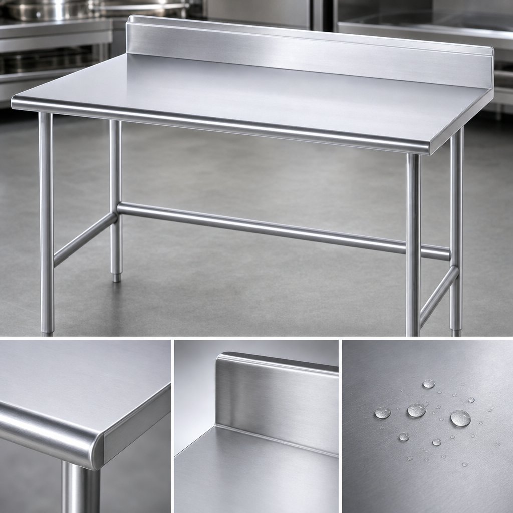 14-Gauge 304 Stainless Steel Top