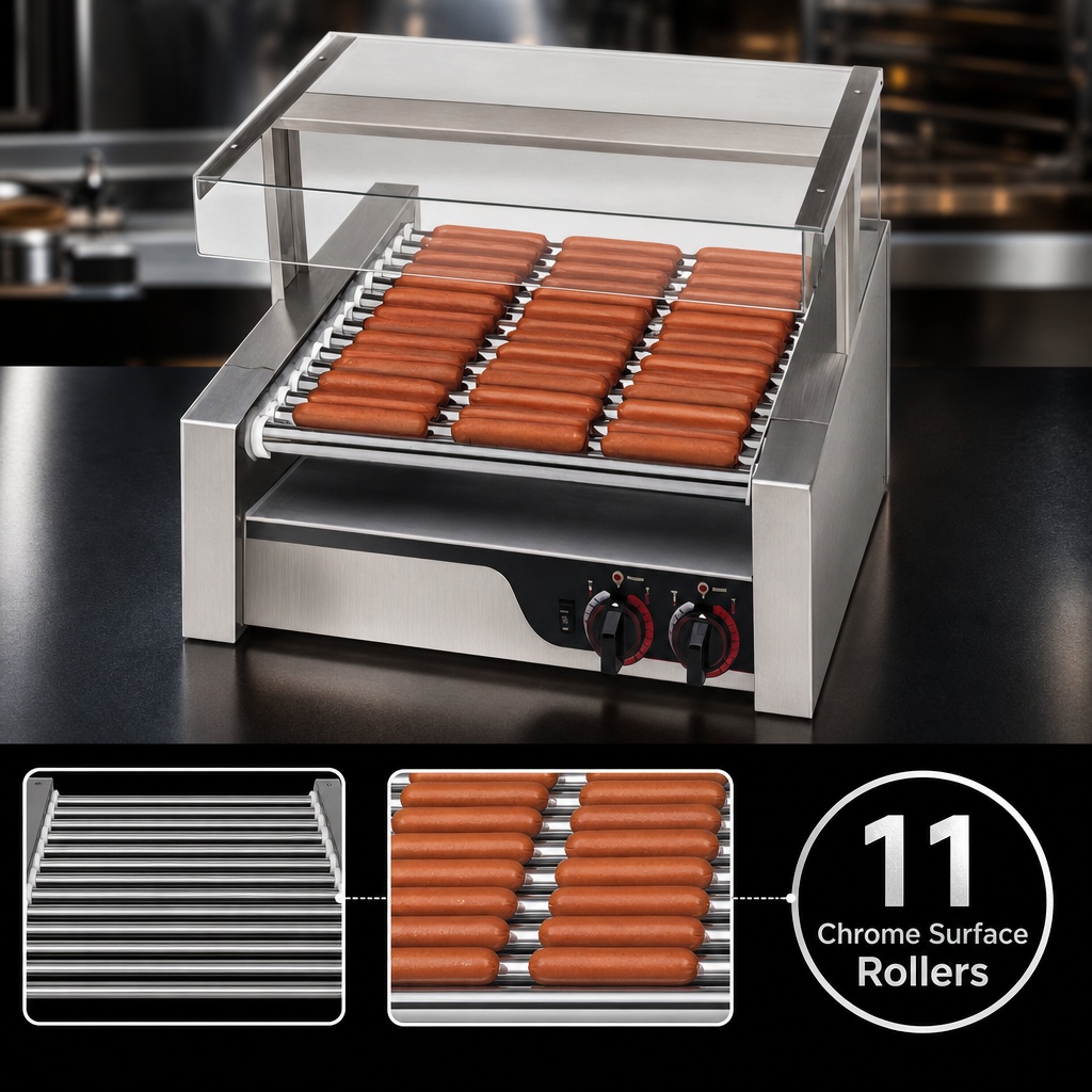 11 Chrome Surface Rollers