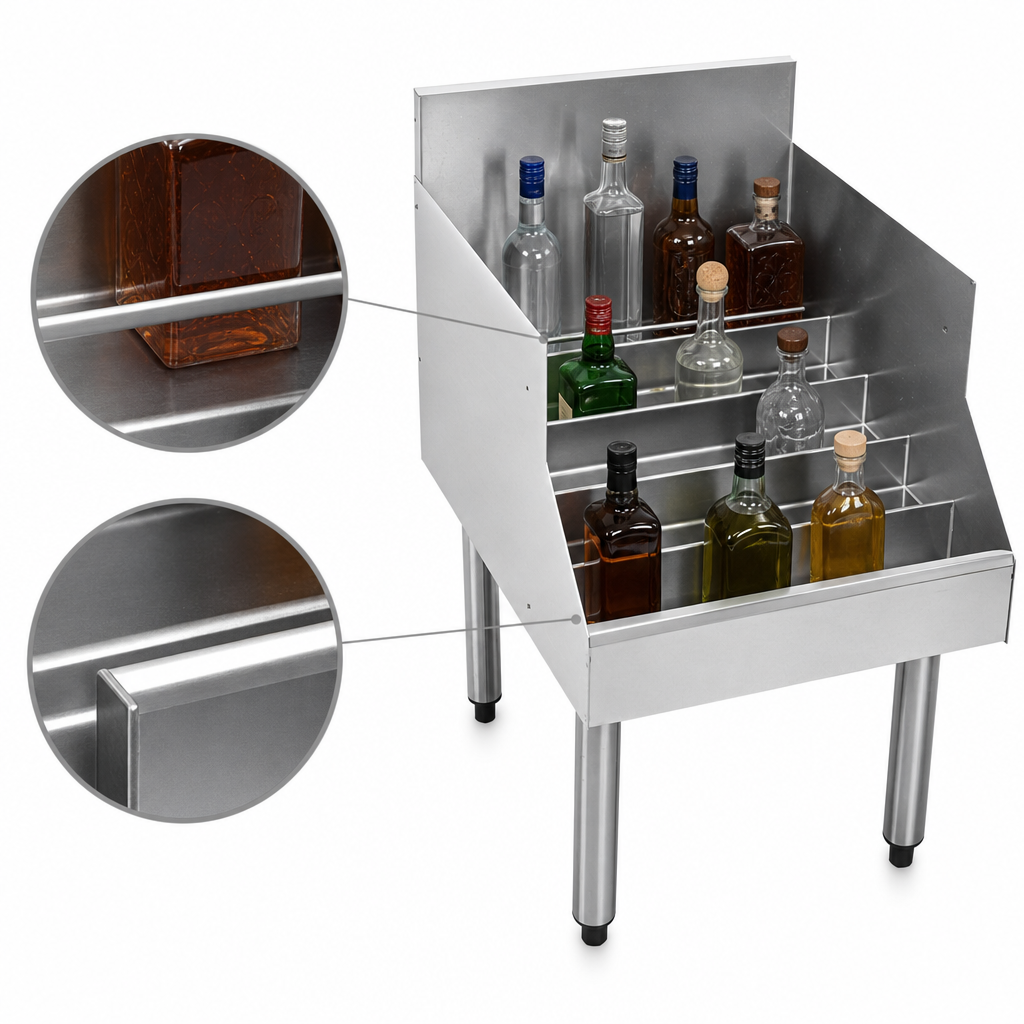 Integrated Bottle Retaining Rails