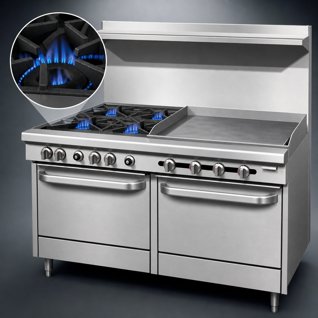Six Open Burners