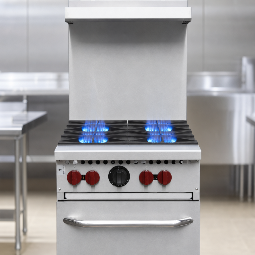 Four 28,000 BTU Open Burners