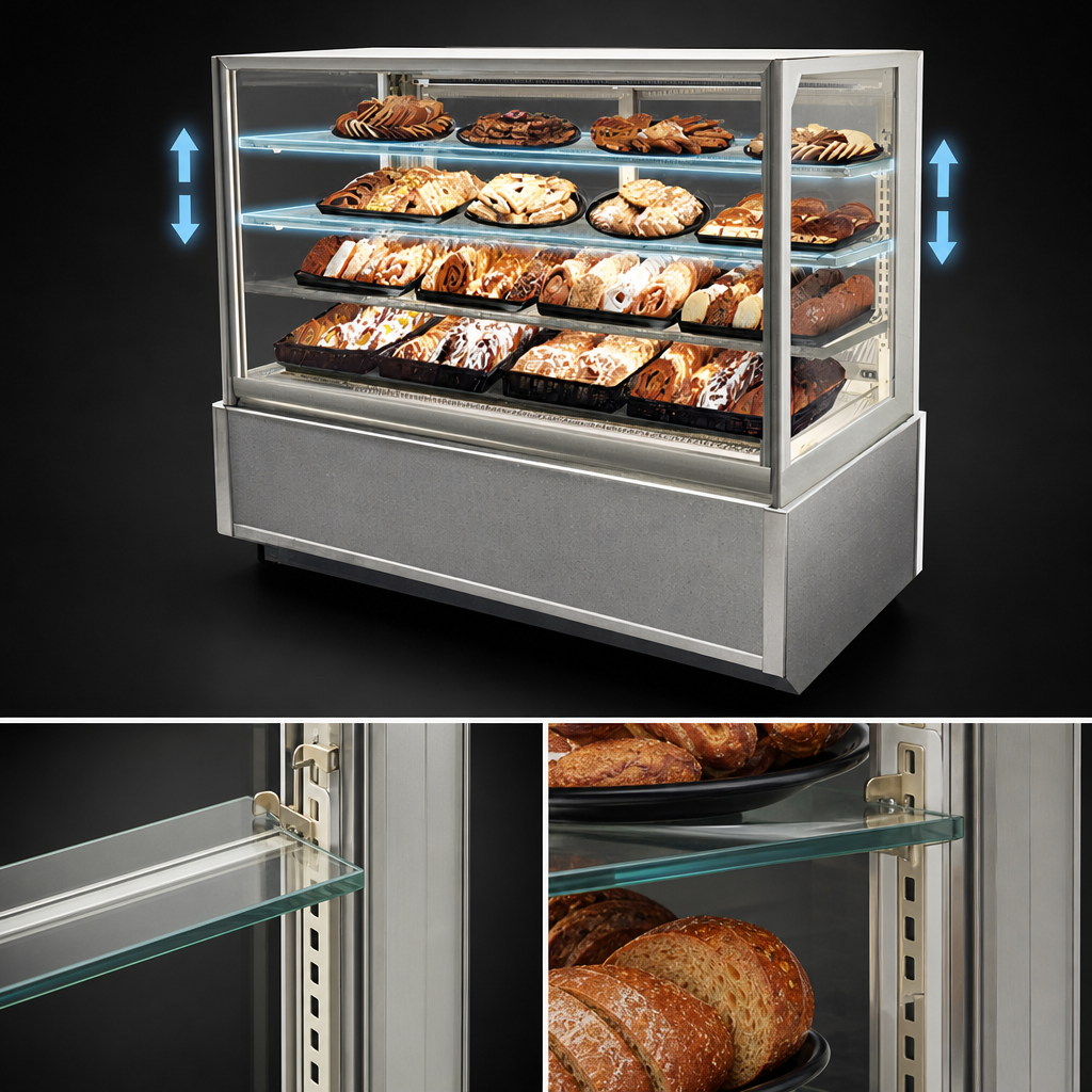 Two Adjustable Glass Shelves