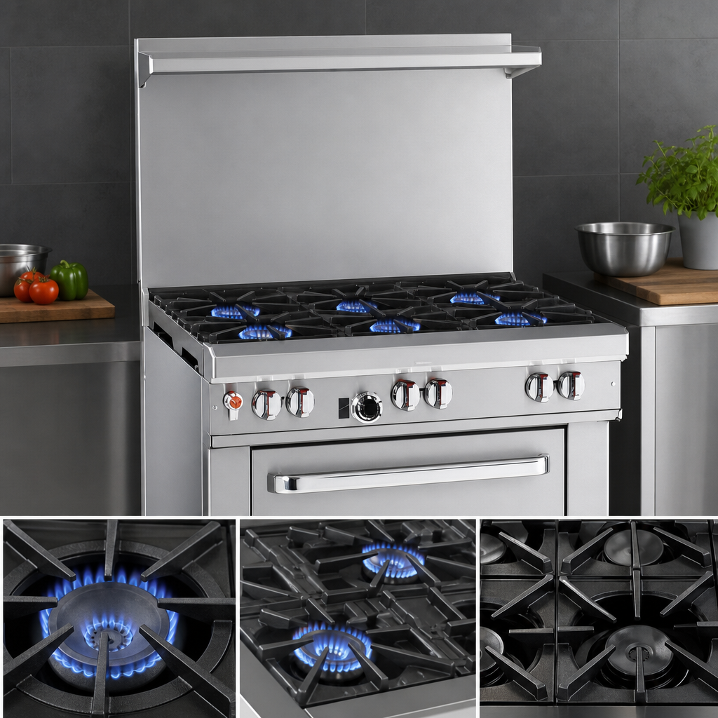 Four Open Burners