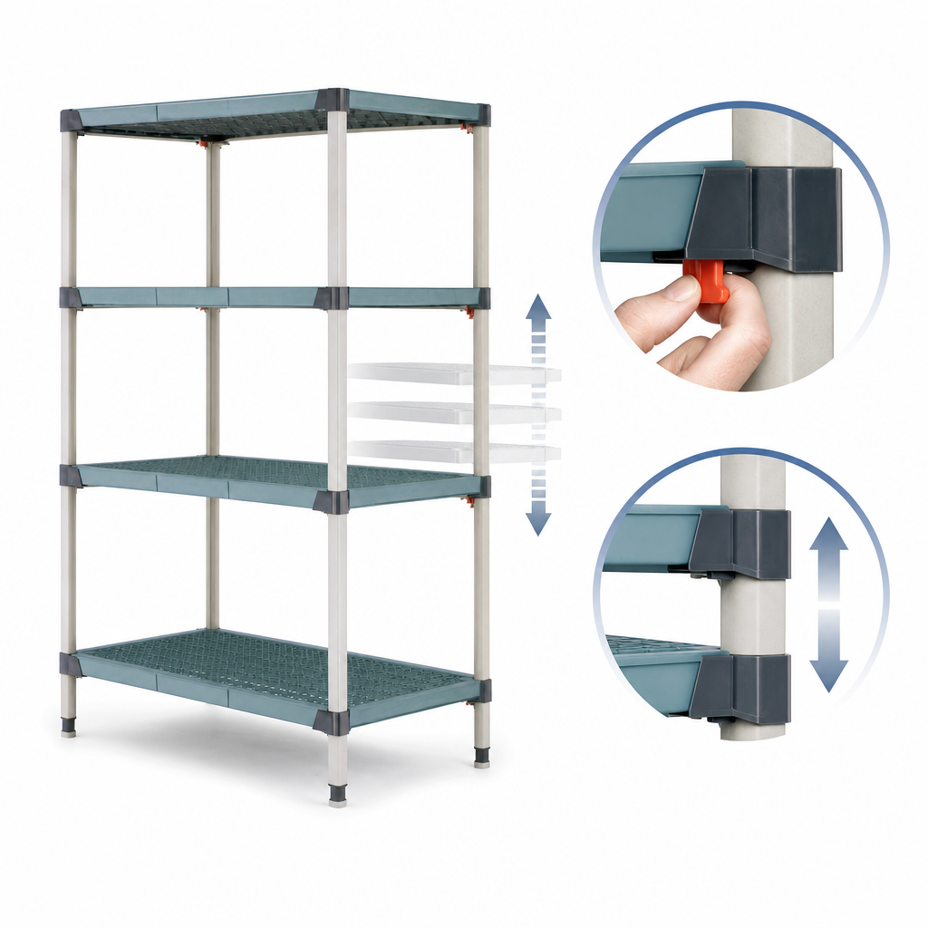 Tool-Free Shelf Adjustment