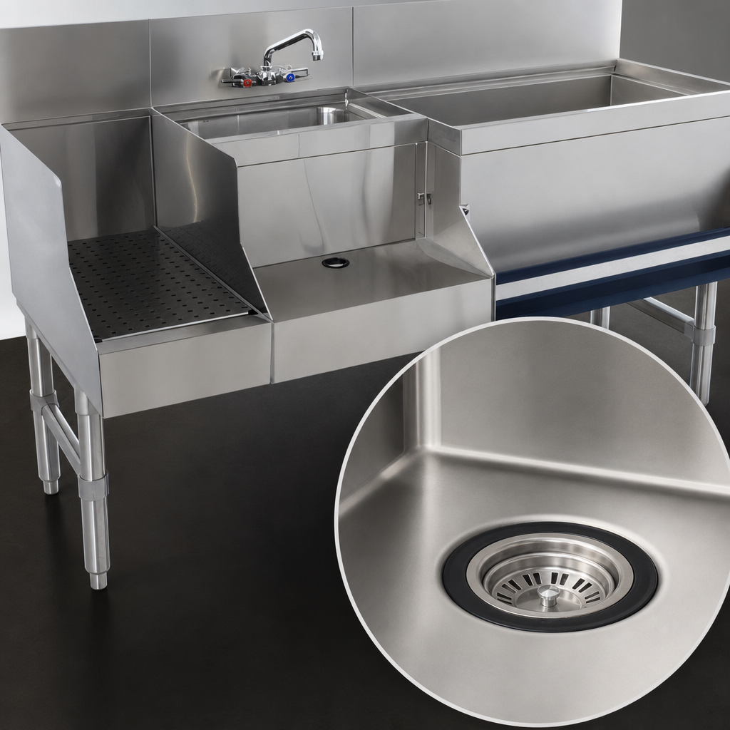 Dump Sink With Basket Drain