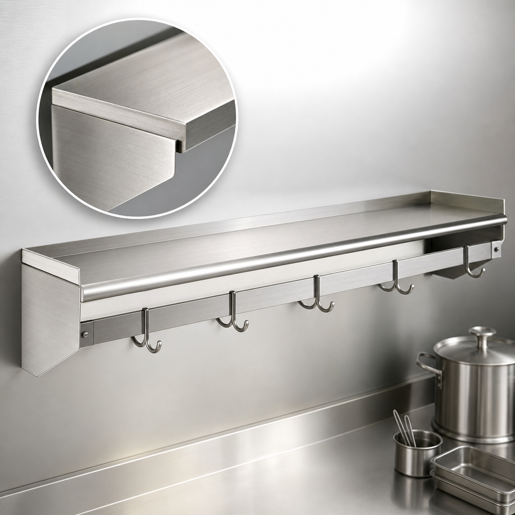 16-Gauge Type 430 Stainless Steel Shelf