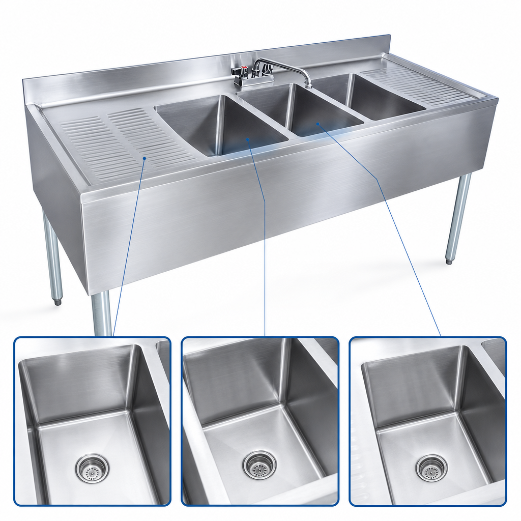 Three Compartment Sink
