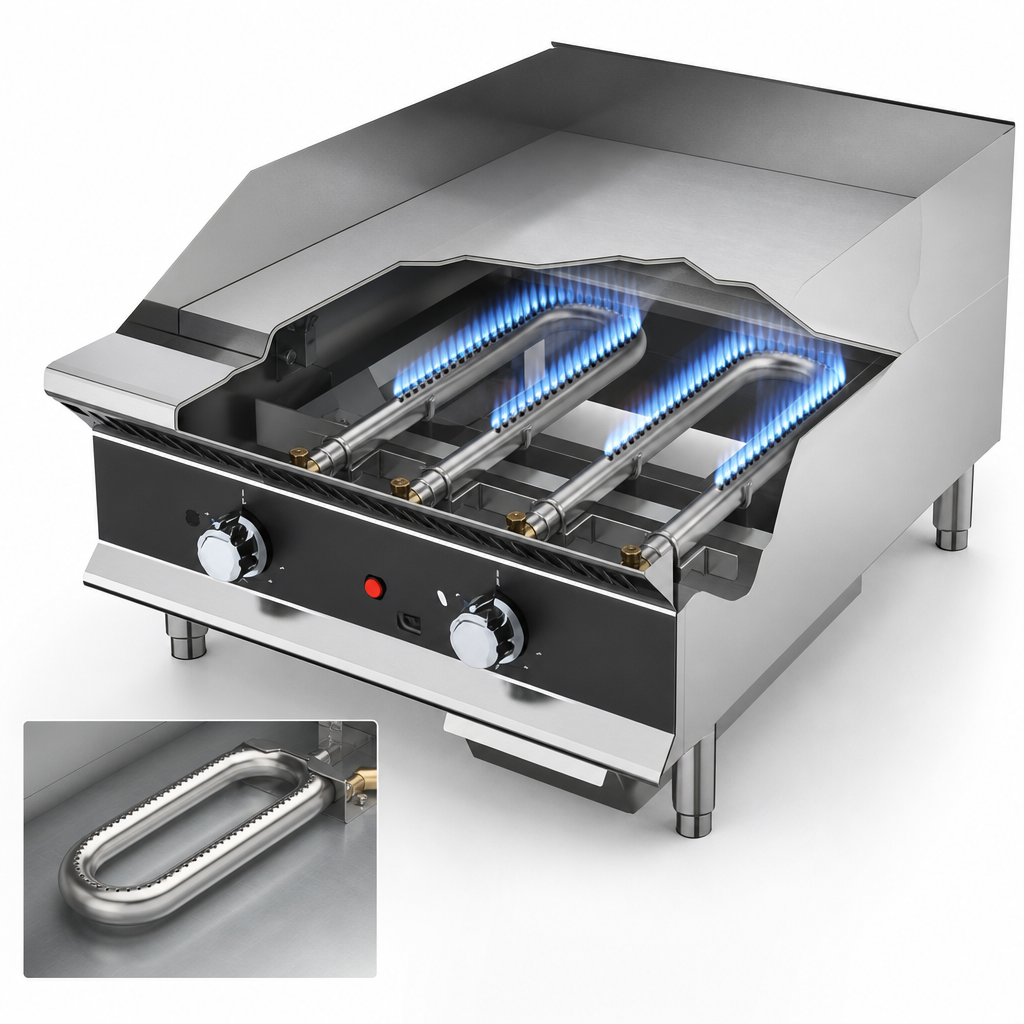 Two 30,000 BTU U-Shaped Burners
