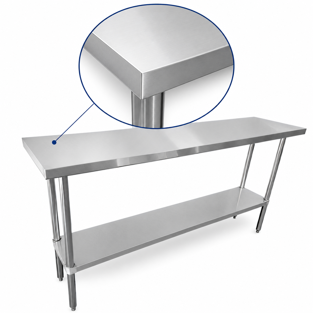 16-Gauge 304 Stainless Steel Top