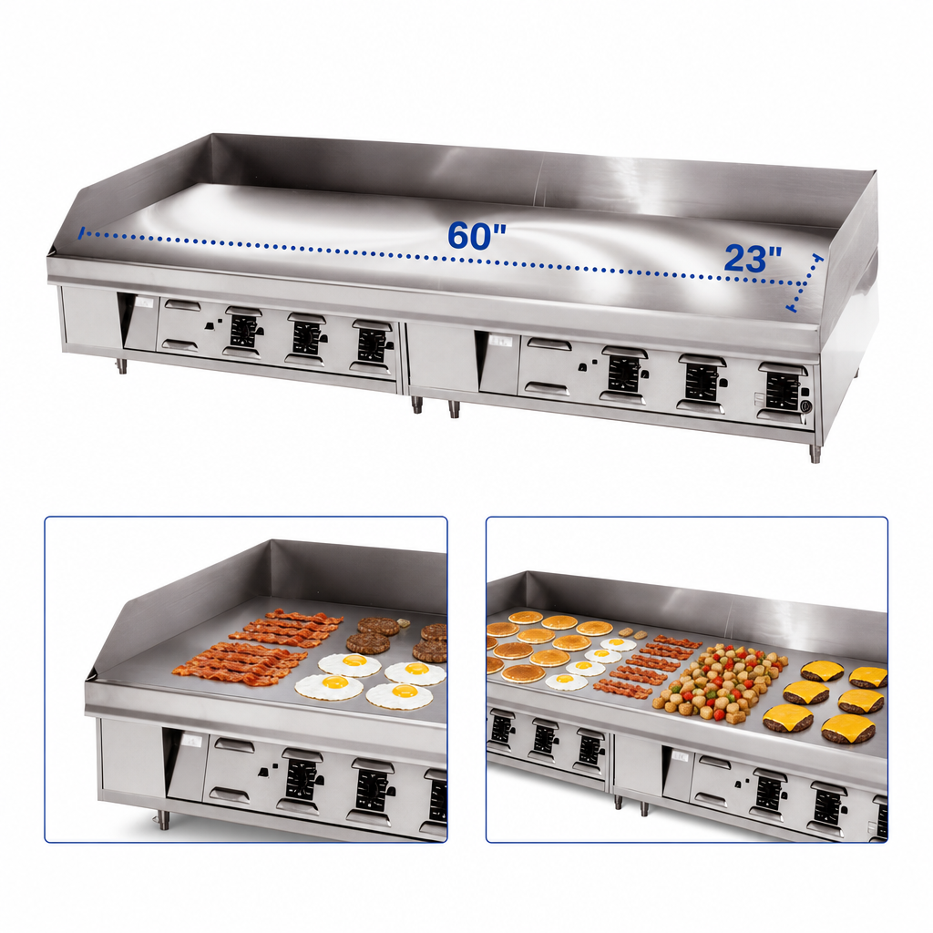 60-Inch x 23-Inch Cooking Surface