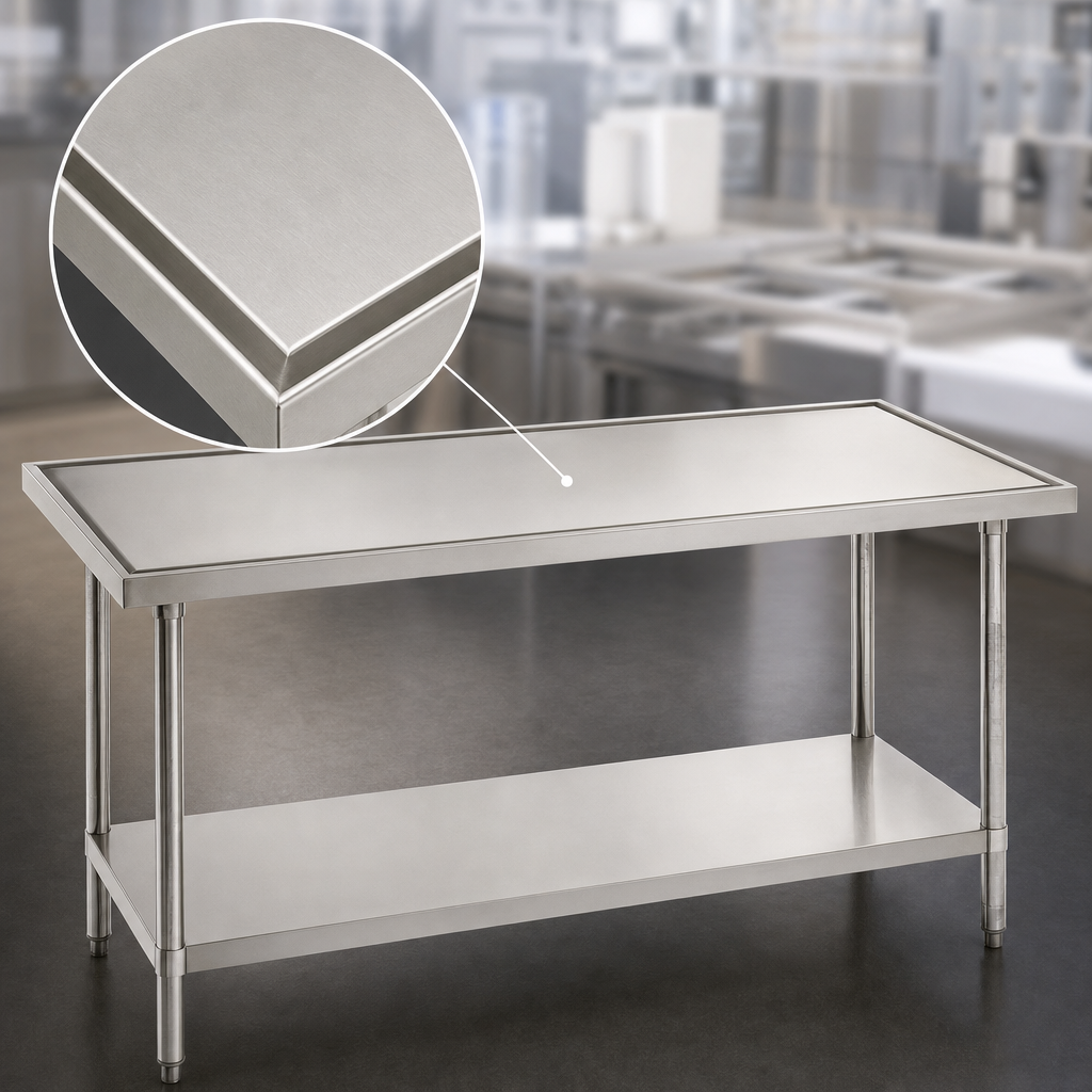 14-Gauge 304 Stainless Steel Top