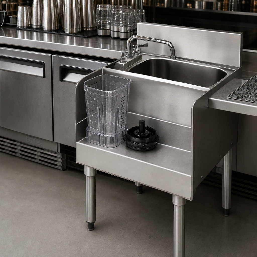 Blender/Dump Sink With Recessed Step