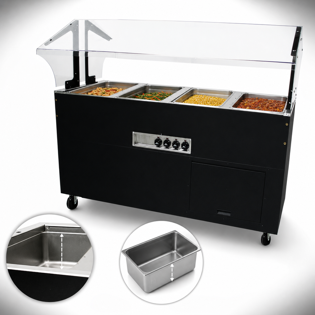 Accommodates Deep Pan Inserts