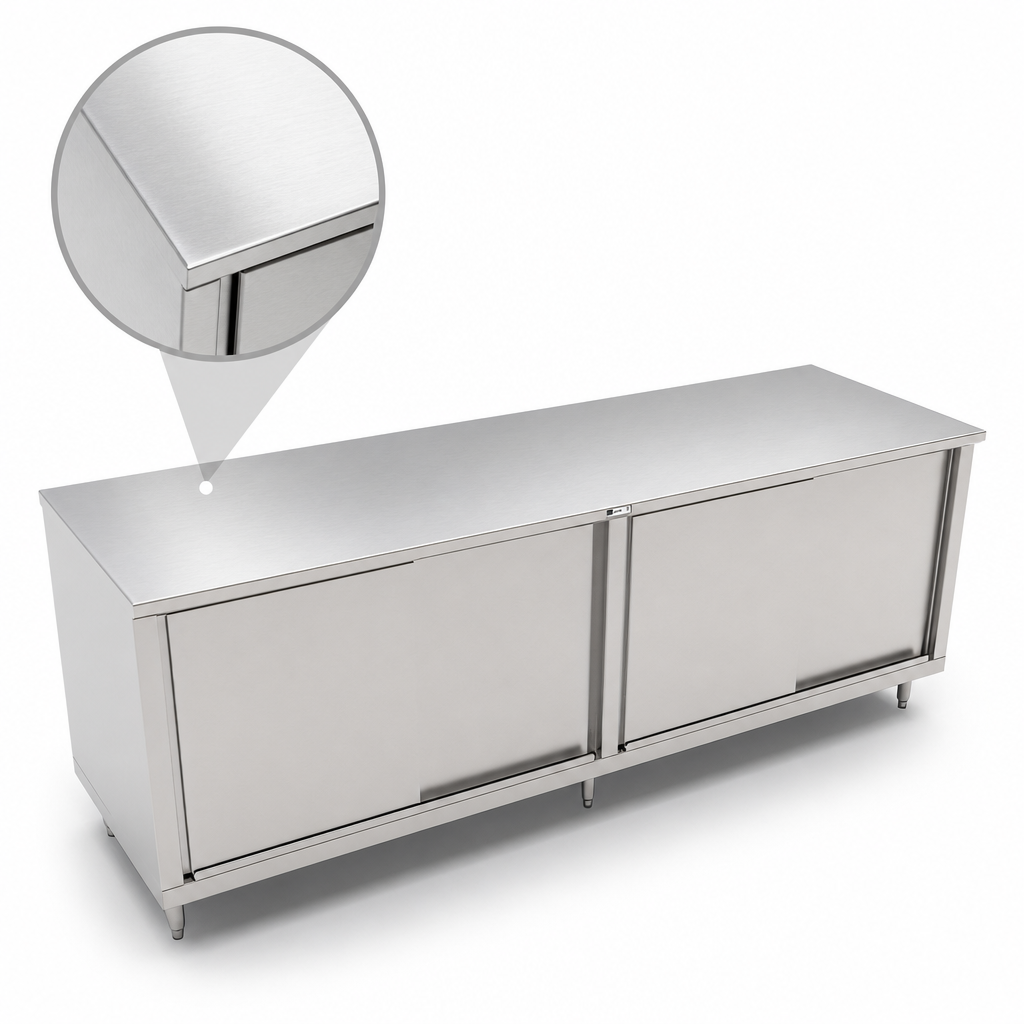 14-Gauge Type 300 Stainless Steel Flat Top