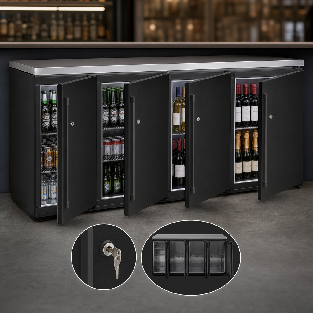 Four Hinged Locking Doors