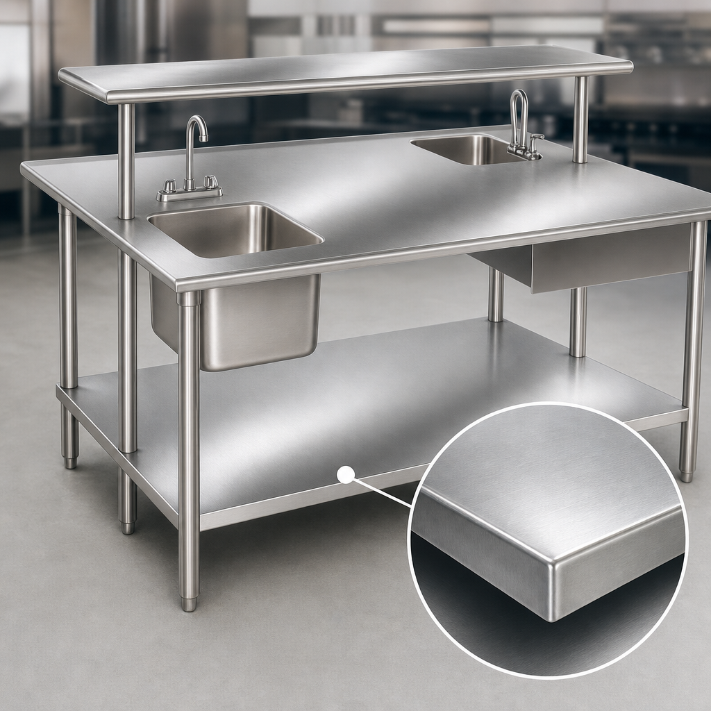 14-Gauge 304 Stainless Steel Top