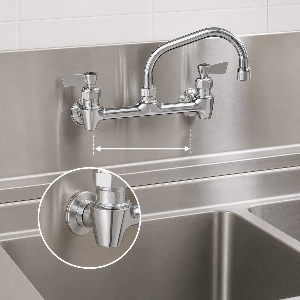 8-Inch Center Backsplash Mount