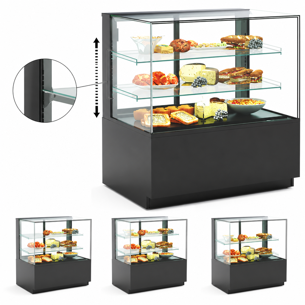 Adjustable Clear Glass Shelves