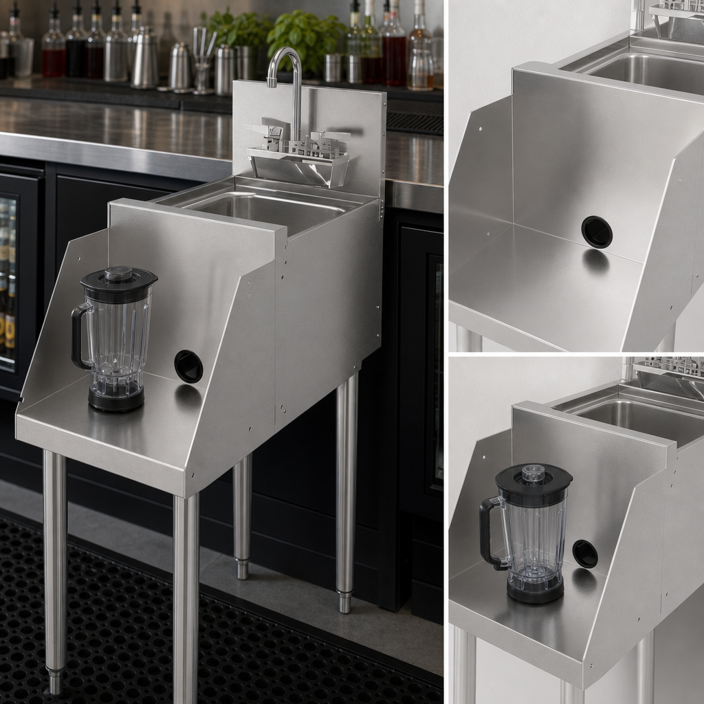 Recessed Blender Step Sink