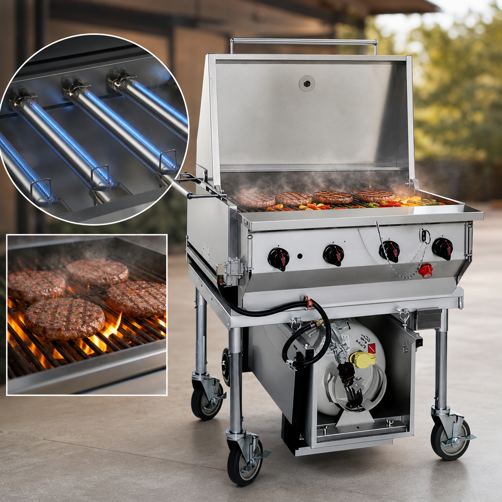 Four High-Output Burners