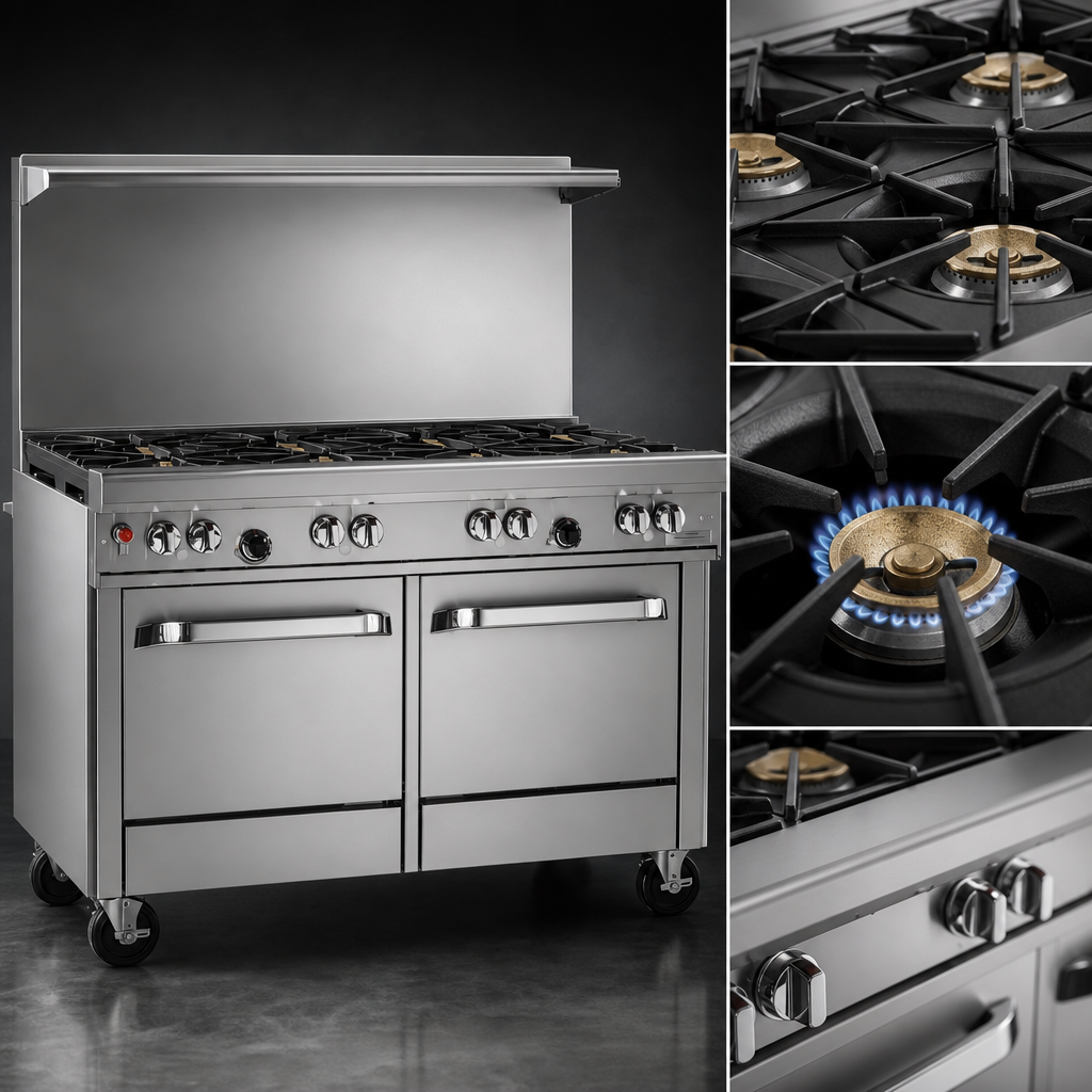 Four Non-Clog Open Burners