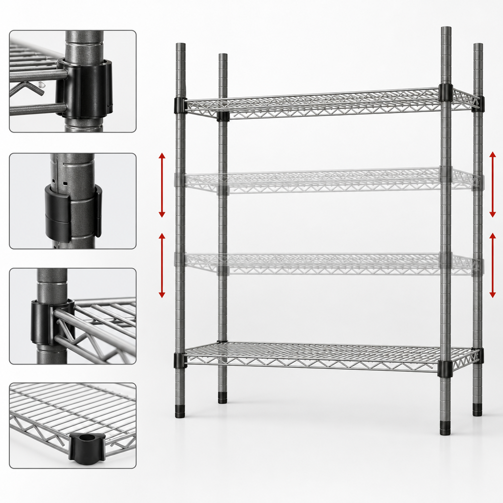 Quad-Adjust Shelf Design