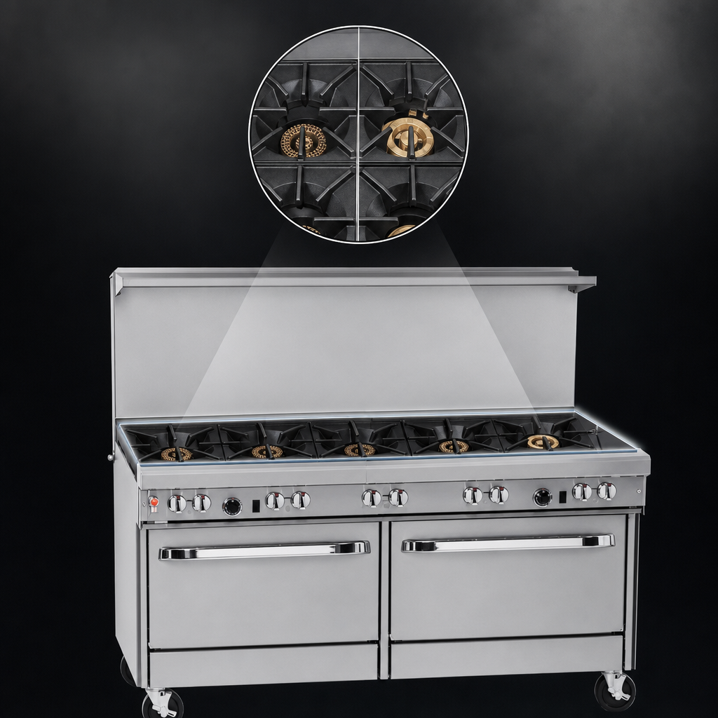 Eight Open Burners