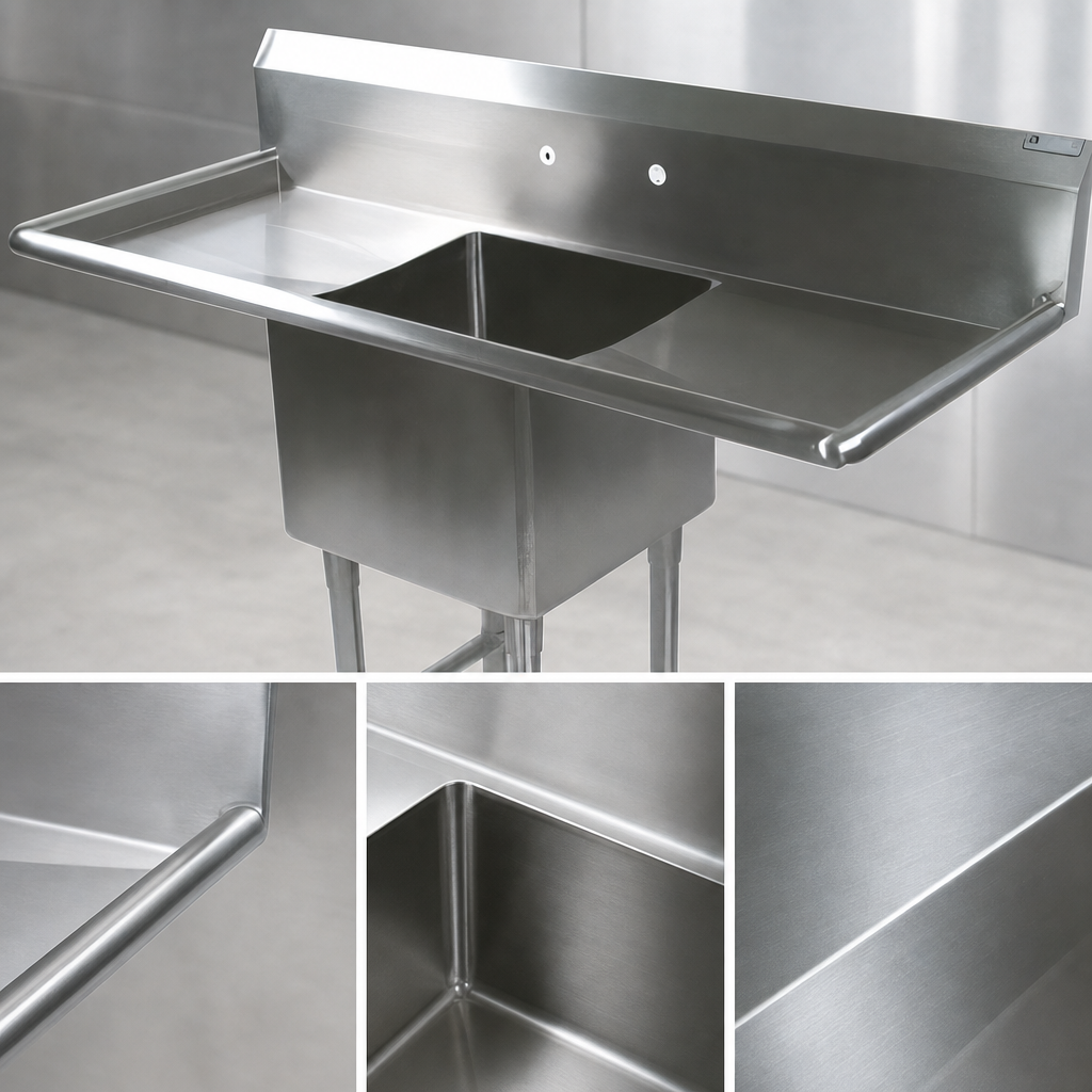 16-Gauge Type 300 Stainless Steel Construction