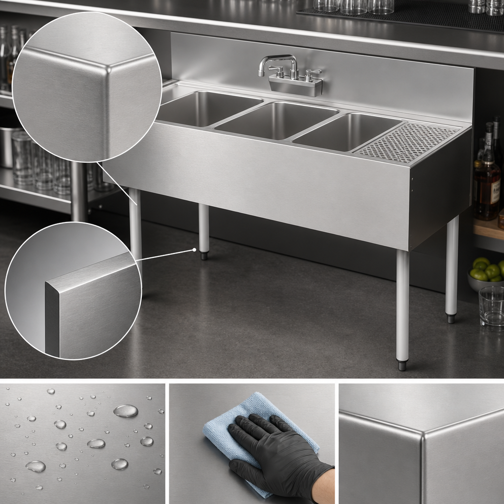 18-Gauge Stainless Steel Construction