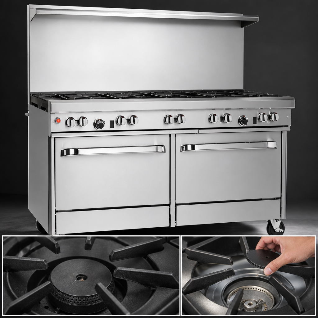 2 Non-Clog Open Burners