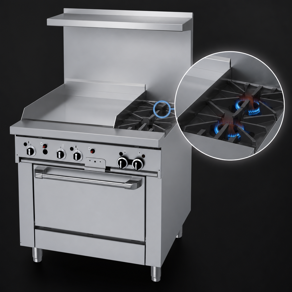 Two Open Burners