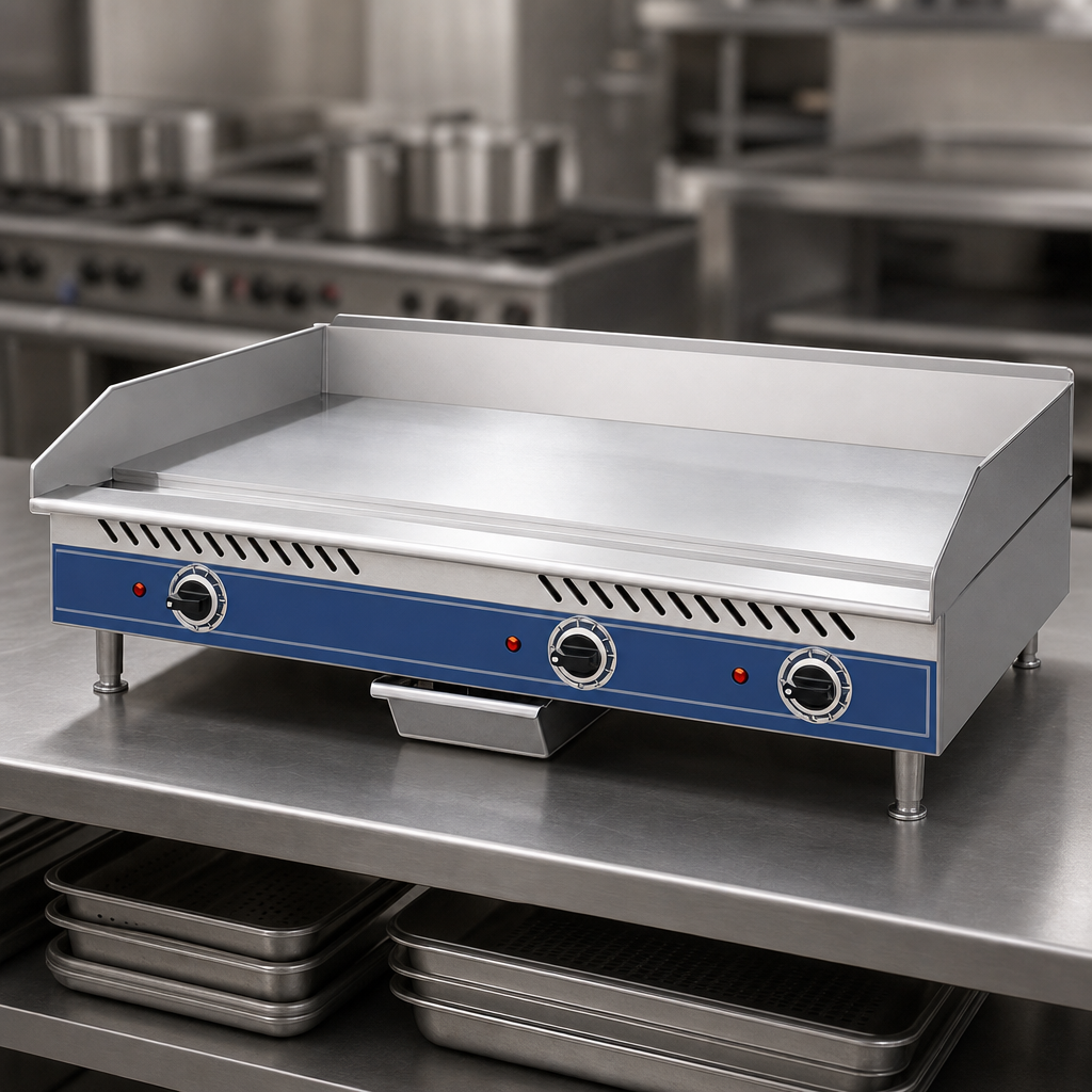 Polished Stainless Steel Cooking Surface