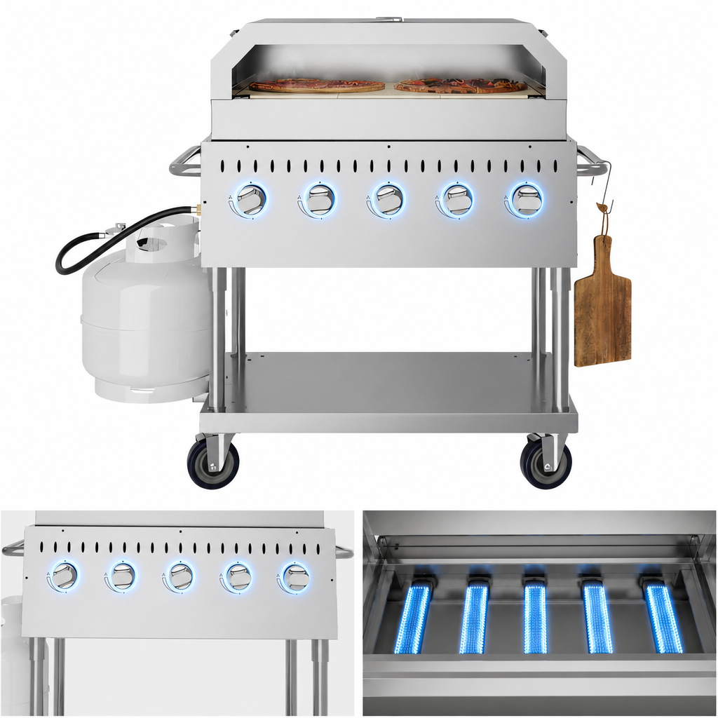Five High-Output Burners