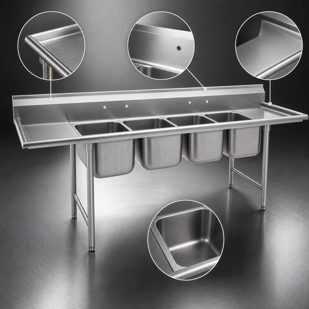 Heavy-Gauge 304 Stainless Steel Construction