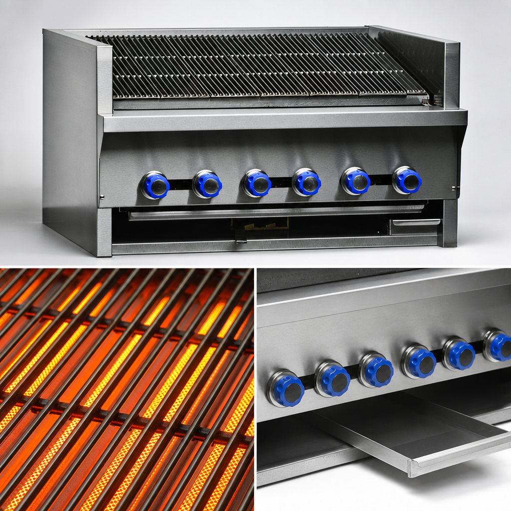 Six Radiant Burners