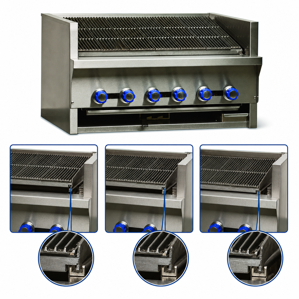 3-Position Cast Iron Slanted Top Grate