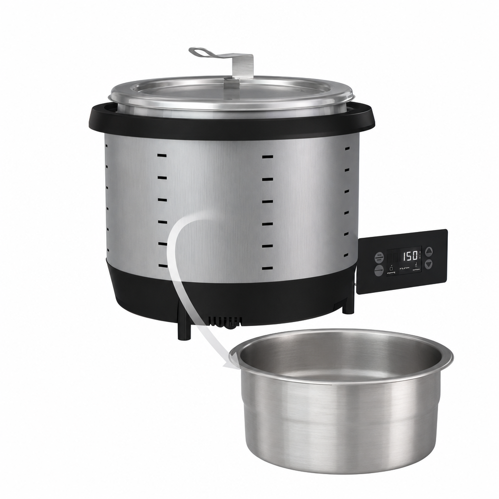 7 Quart Round Inset Included