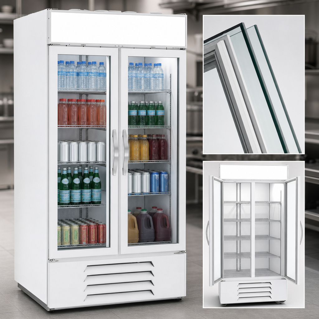 Double-Pane Hinged Glass Doors